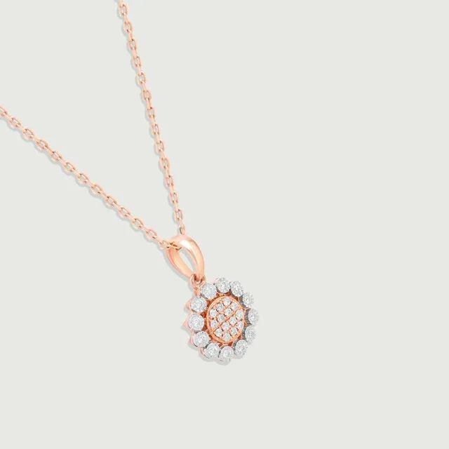 Chic Rosette Diamond Pendant