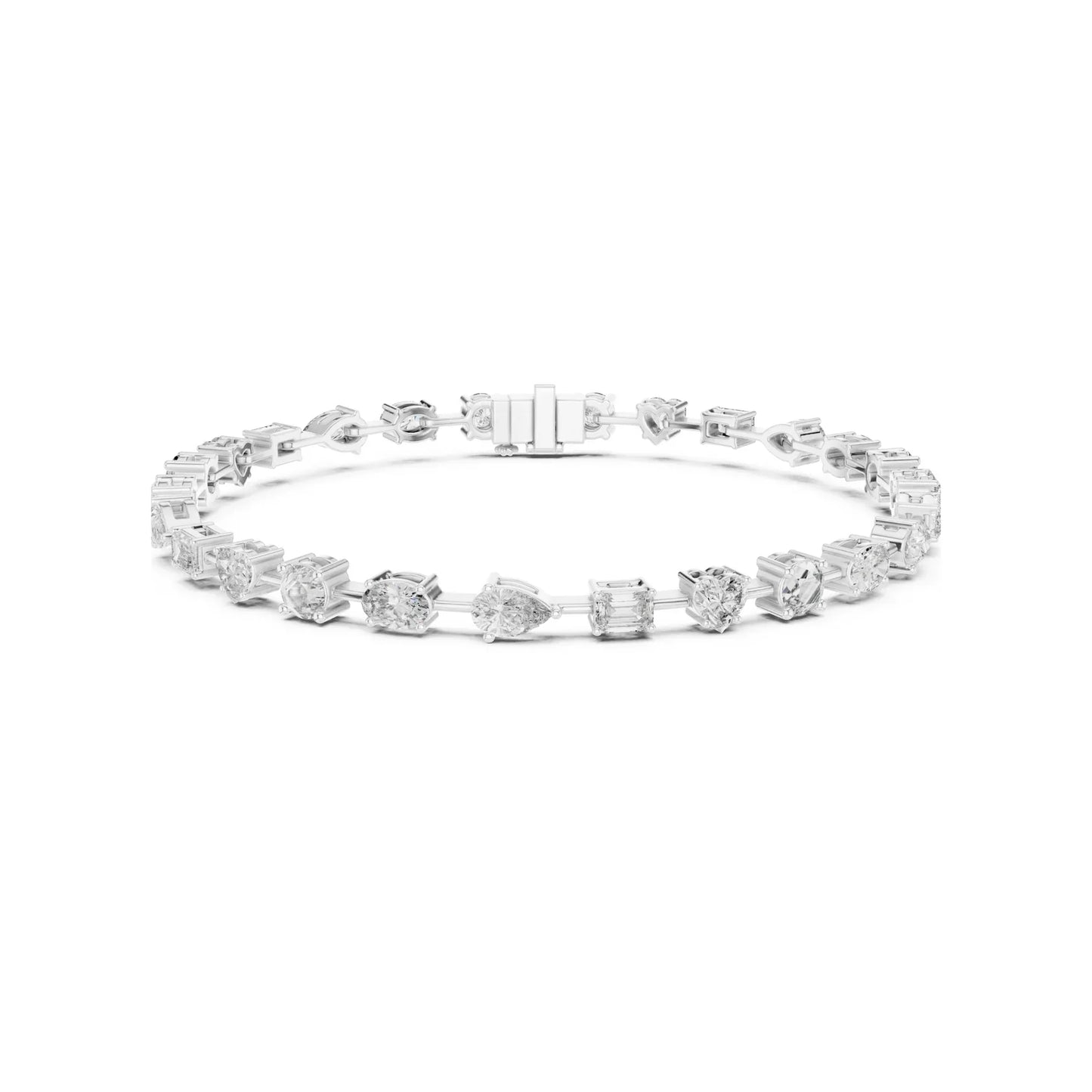 Moissanite Diamond Multi-Cut Tennis Bracelet For Gifting