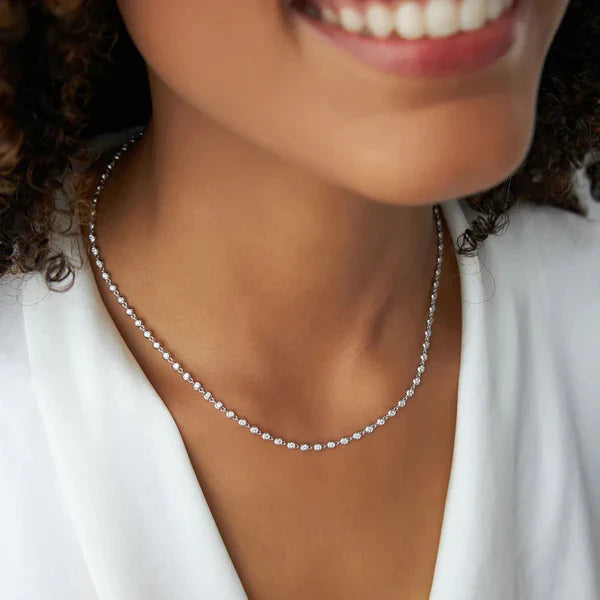 16" Bezel Set Diamond Tennis Necklace