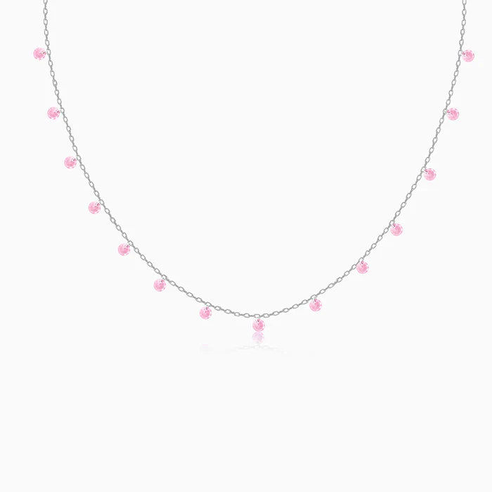 Silver Baby Pink Fantasy Necklace and Pendant