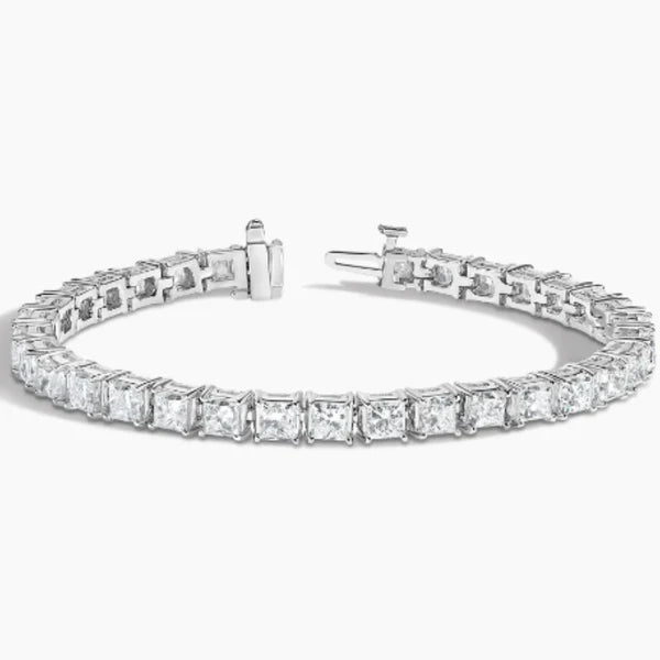Princess Moissanite Diamond Tennis Bracelet (40 Cents each)