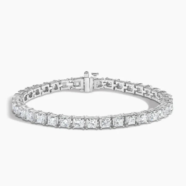 Princess Moissanite Diamond Tennis Bracelet (40 Cents each)