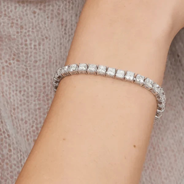 Princess Moissanite Diamond Tennis Bracelet (40 Cents each)
