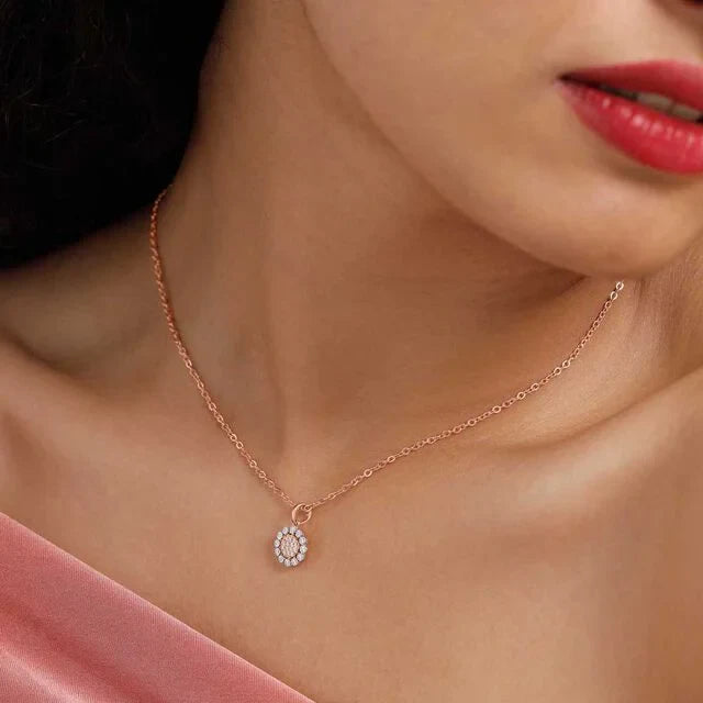 Chic Rosette Diamond Pendant