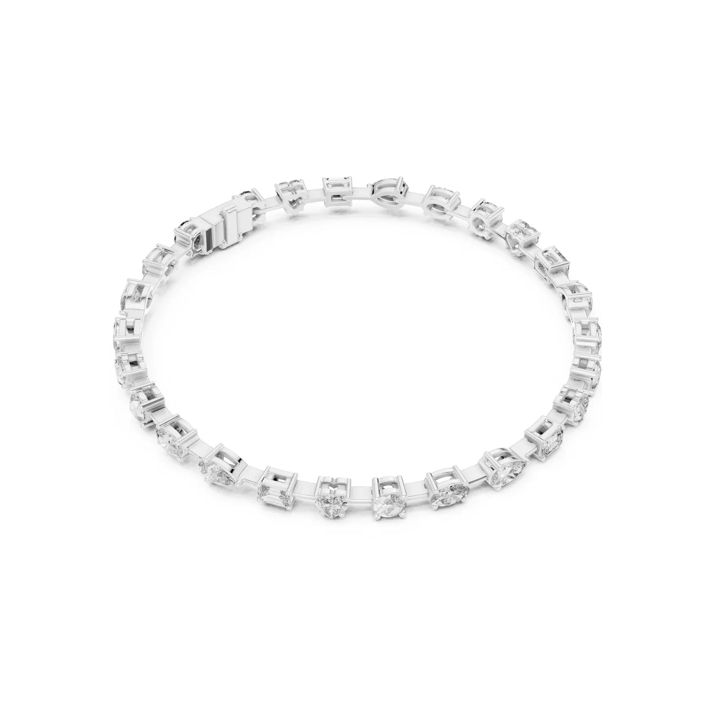 Moissanite Diamond Multi-Cut Tennis Bracelet For Gifting
