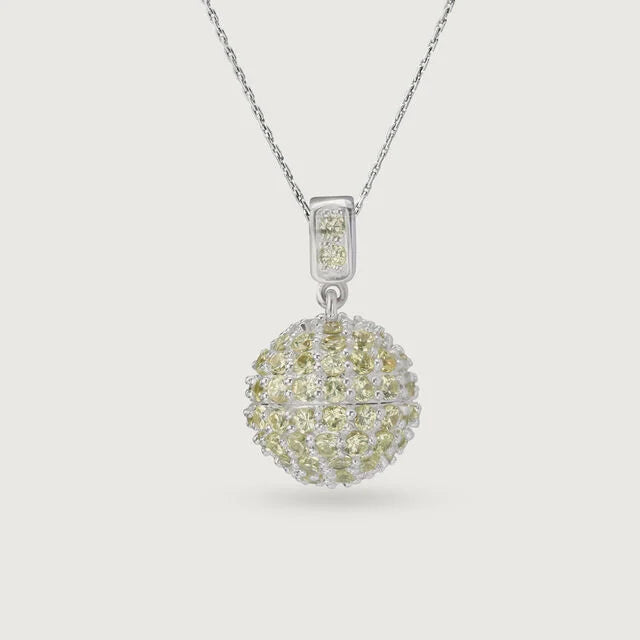 Peridot Splendour Silver Pendant for Women