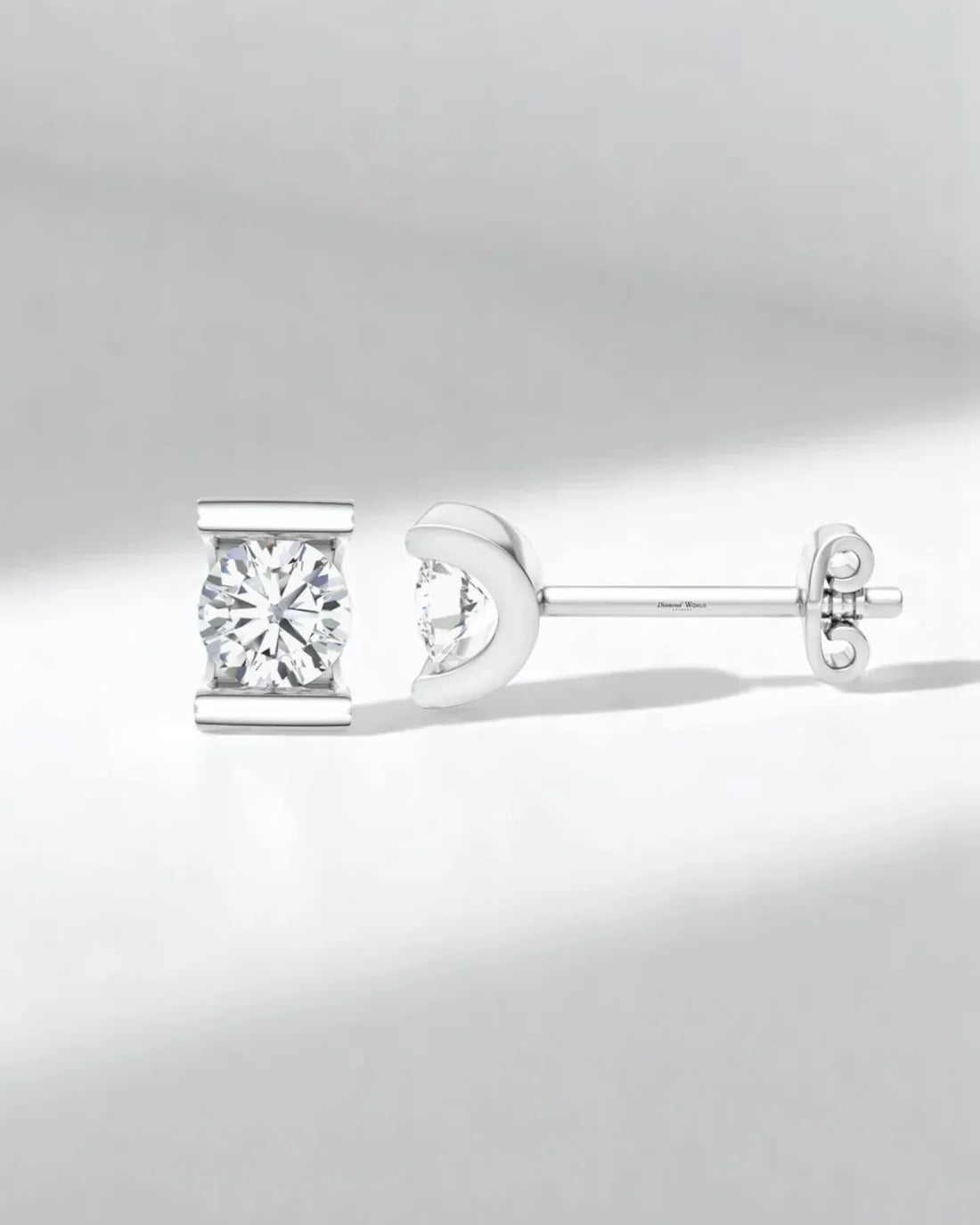 Open Curve Solitaire Stud