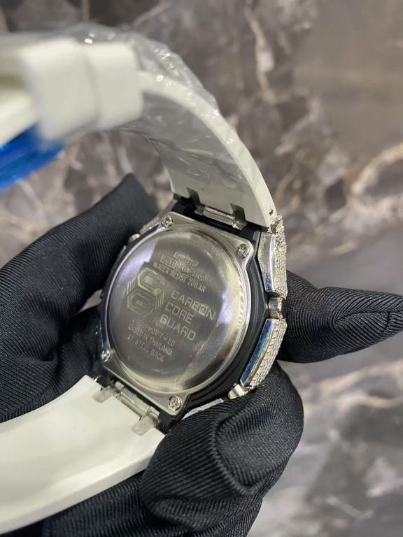 G-Shock Casio Full Iced Out Watch for Men | Moissanite Diamond Custom Luxury | GA-2100 Mod | Black Dial