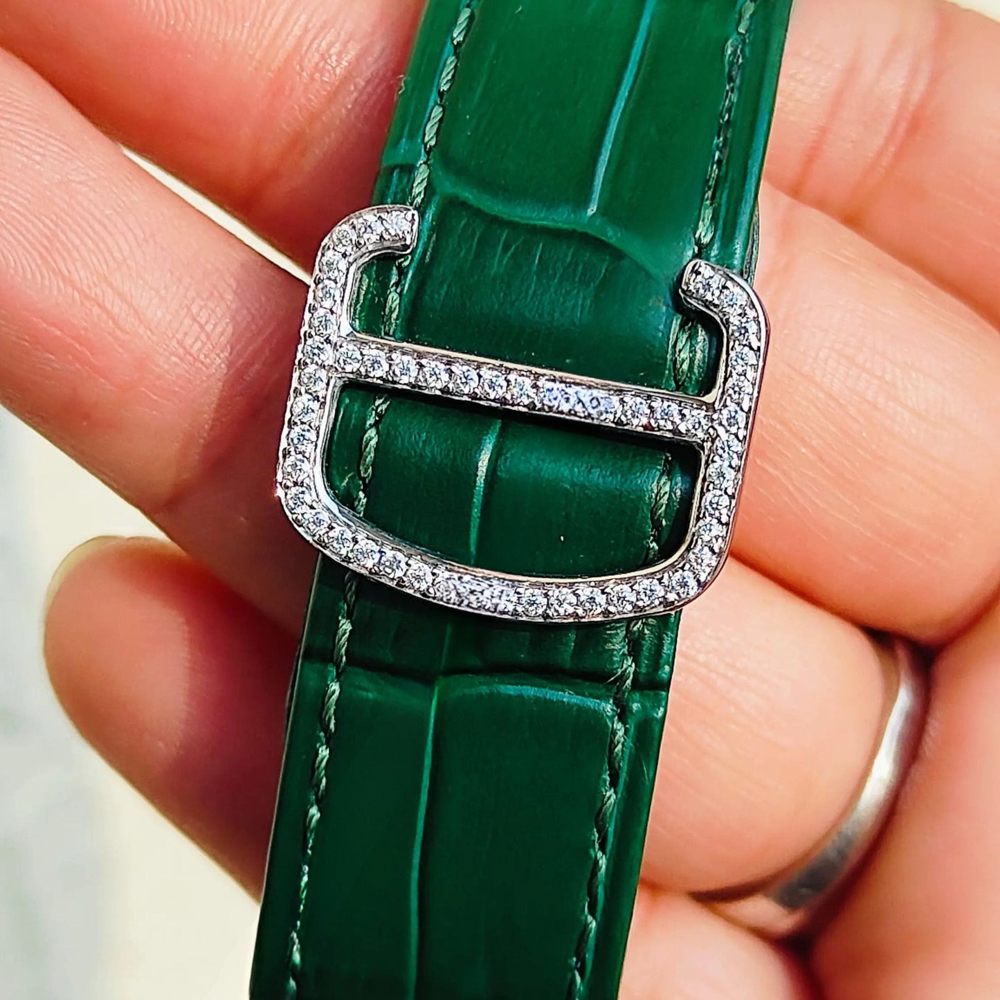 Luxury Cartier Santos Full Iced Out Watch for Men | Moissanite Diamond Bling | Premium Silver Finish | 42mm