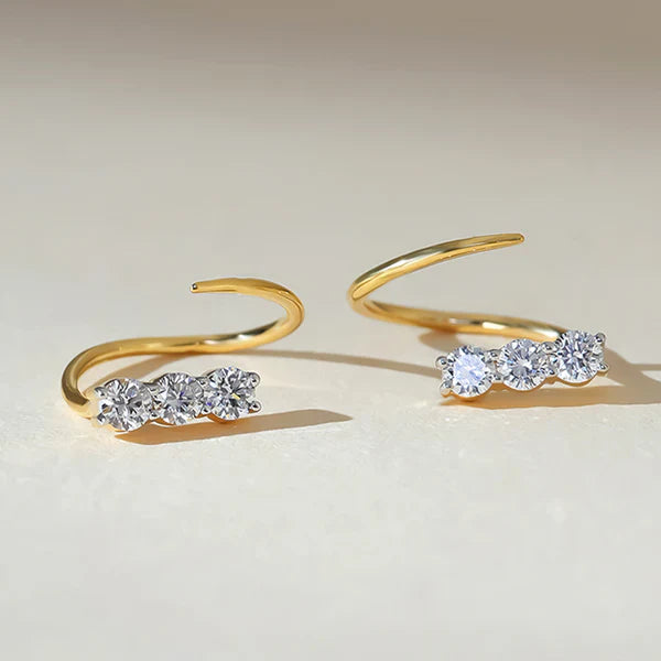 Gyre Illusion Spiral Earrings