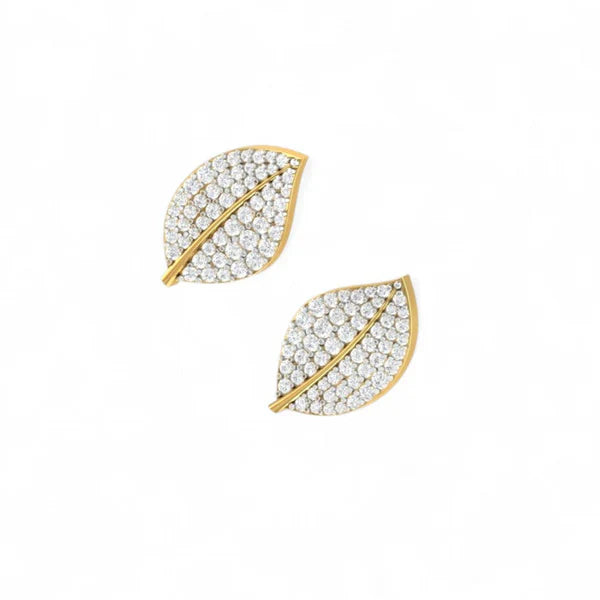 Diamond Leaf Earrings