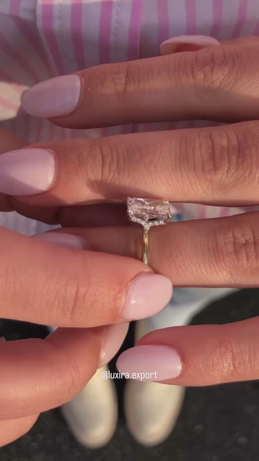 3 CT Emrald Hidden Halo Engegment Ring 💍💎😍