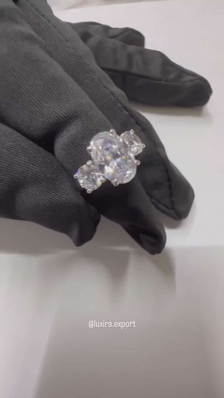 3ct Oval cut Moissanite Engegment ring 🤩😍