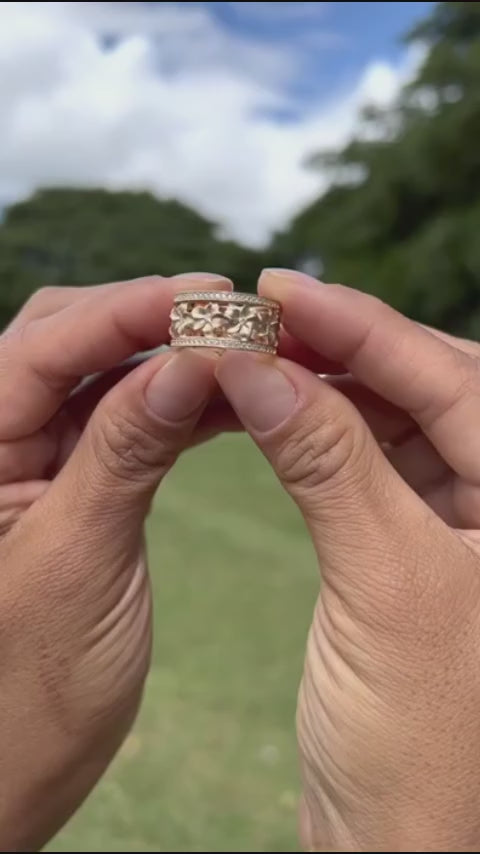 this lovely customer fell in love with our plumeria ring and her reaction says it all