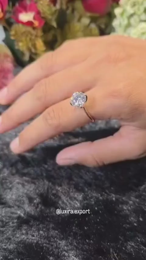 Brilliant Round cut Moissanite Silver wedding ring 💍