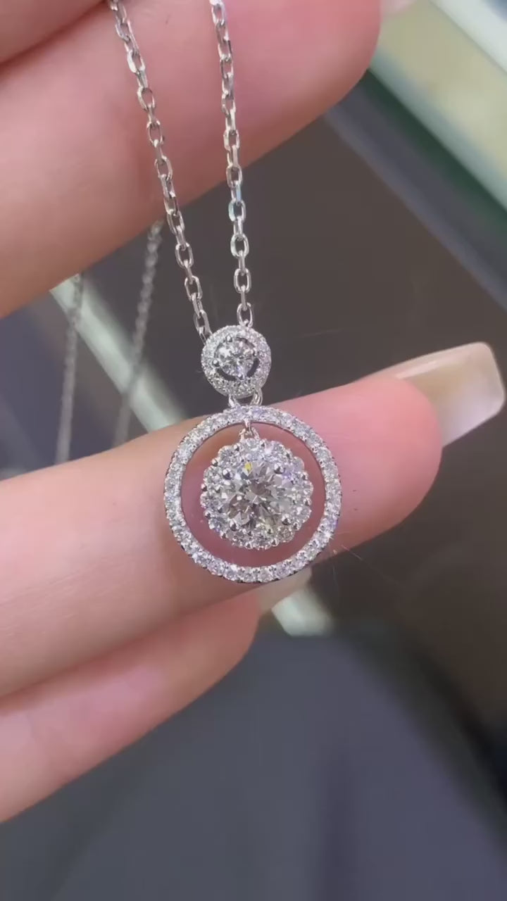 exclusive diamond silver pendent with chain