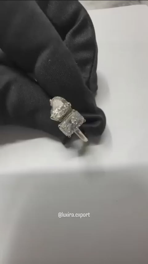 1ct each 14KT White Gold Moissanite Wedding Ring 💖✨