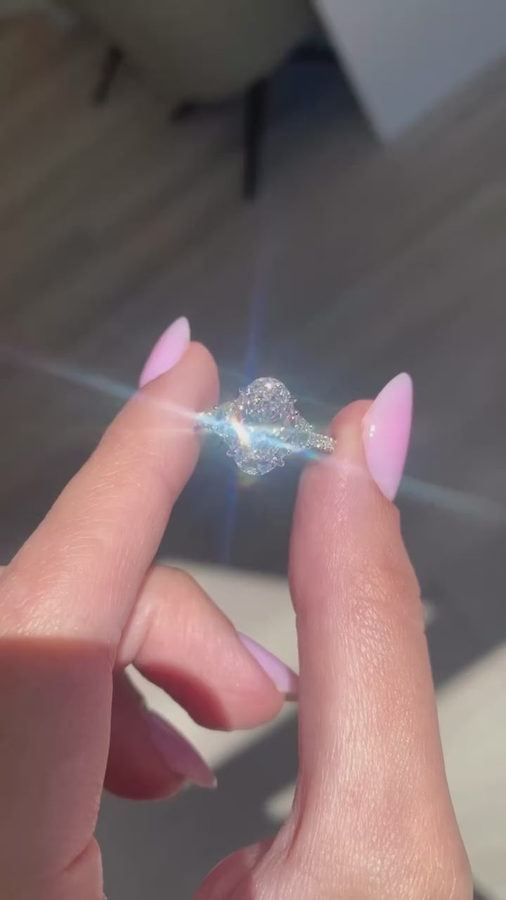 The best things in life are sparkly 🤭✨💎  Silver pear diamond ring 💍💎